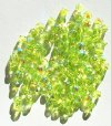 100 4mm Faceted Peridot AB Firepolish Beads